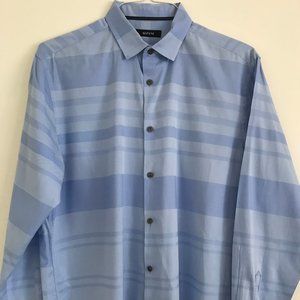 Alfani Dress Shirt | Fun Blue Stripe | Size Large | Long Sleeve